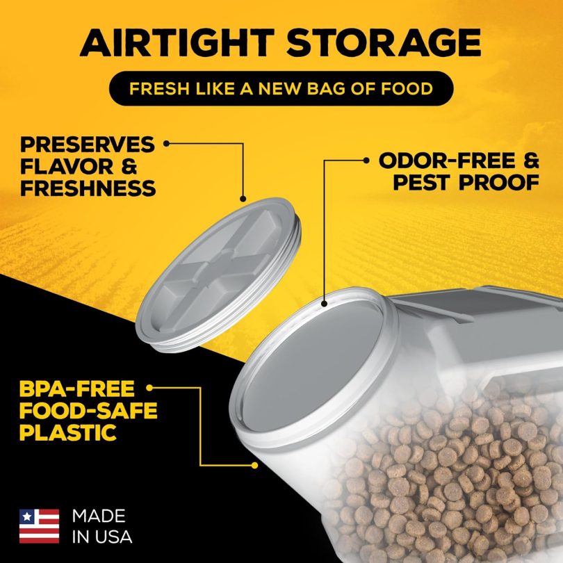 Gamma2 Vittles Vault Pet Food Storage Containers - Sealed Dog and Cat Food Storage Container, Fits up to 25lbs, Made in the USA - [12"L x 13.75"H] - Image 5